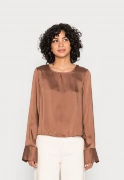 Monki Damen Bluse - Brown Medium Dusty