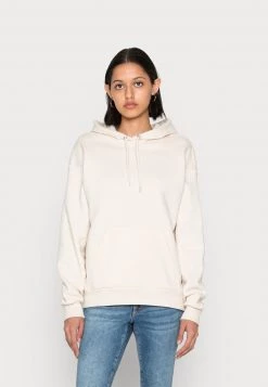 Monki Damen Kapuzenpullover - White Dusty Light