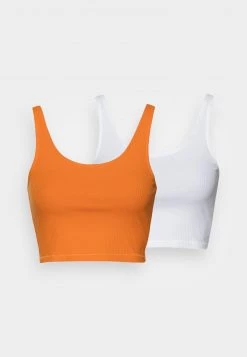 Monki Damen Top - Orange/white -Monki Verkäufe 2022 d7b1167f72d04193b153c67d378419d6