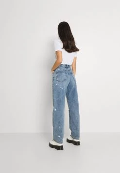 Monki Damen Jeans Straight Leg - Paint -Monki Verkäufe 2022 d96acc3d4e894cbebfdad4f4e46fc1da