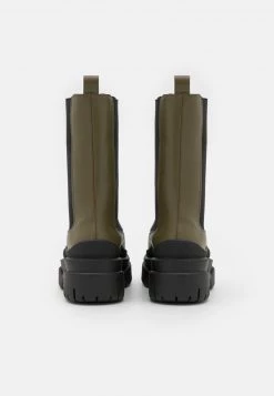 Monki STINA BOOT VEGAN - Plateaustiefel - Green Dark Oliv | Damen -Monki Verkäufe 2022 da6b7c5891c946f2a33f79cfb82d58ad