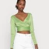 Monki Damen Langarmshirt - Green