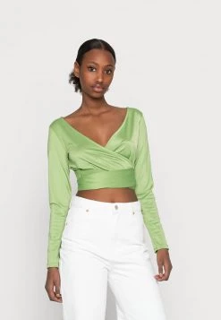 Monki Damen Langarmshirt - Green