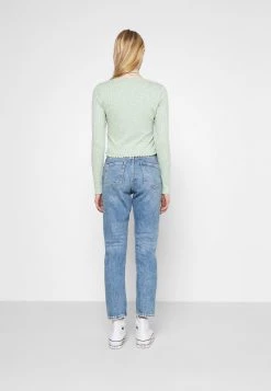 Monki Damen Jeans Straight Leg - Blue Medium Dusty -Monki Verkäufe 2022 db434a354ce64bdb8ed95d2180ea22b5