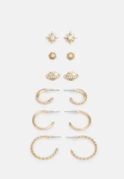 Monki Damen NYLA EARRINGS 6 PACK - Ohrringe - Gold-coloured