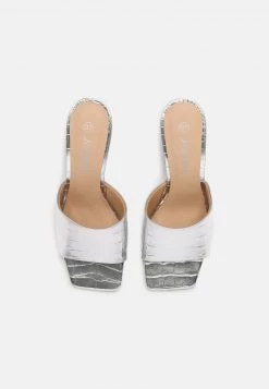 Monki Damen Pantolette Hoch - Silver -Monki Verkäufe 2022 dd0f850346084691a91bb939281ec2af