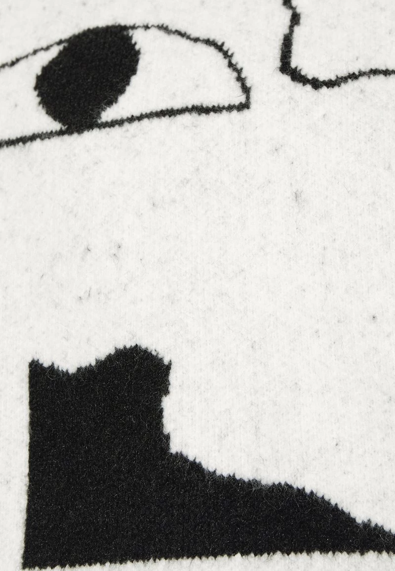 Monki Damen Strickpullover - White With Black Print 5 Monki Damen Strickpullover - White With Black Print – Bild 5