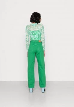 Monki Jeans Straight Leg - Green | Damen -Monki Verkäufe 2022 df58b5f584424ba992135a95acaa750f