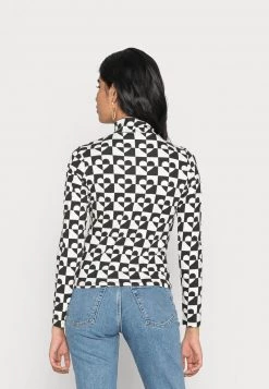 Monki Damen Langarmshirt - Aop Heart Check -Monki Verkäufe 2022 e14eae51d4234bcf971c429db038e077