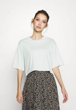 Monki Damen ELINA TOP 2 PACK - T-Shirt Basic - Green Dusty Light/white -Monki Verkäufe 2022 e1c352291232464a8f331362b445806d