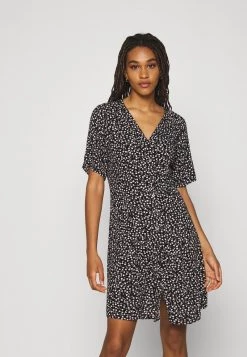 Monki Damen Freizeitkleid - Black
