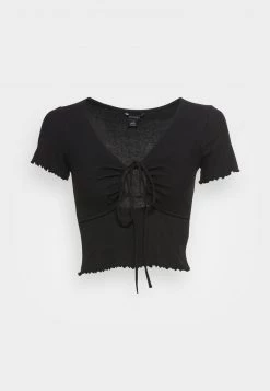 Monki Damen T-Shirt Basic - Black Dark -Monki Verkäufe 2022 e356ae900d904c1b8e256d9b6bac0855