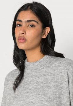 Monki Damen Strickpullover - Grey Dusty Light -Monki Verkäufe 2022 e370cb9283b04c96855feb721b3a9133