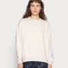 Monki Damen Sweatshirt - Beige Medium Dusty
