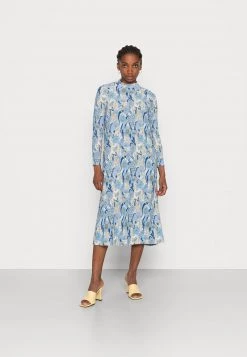 Monki Damen Freizeitkleid - Blue Dusty Light Bigretro