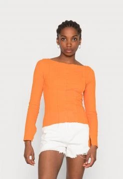 Monki Damen Langarmshirt - Orange