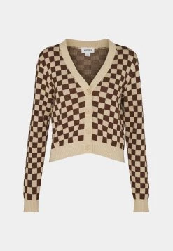 Monki Damen Strickjacke - Brown/beige -Monki Verkäufe 2022 e466189173c645219acd1983b0f0fcb9