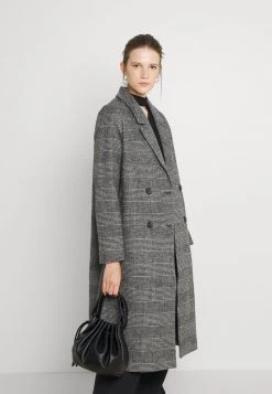 Monki Damen Klassischer Mantel - Black -Monki Verkäufe 2022 e78aca3dd43e4ab29e9b38ac3dec55a3