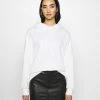 Monki Damen Kapuzenpullover - White