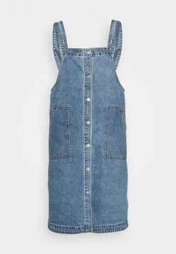 Monki Damen Jeanskleid - Blue Medium Dusty -Monki Verkäufe 2022 e790438a354545849d71adf332edc364