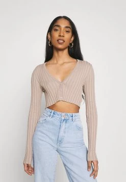 Monki Damen Strickjacke - Mole Dusty Light