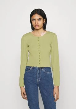 Monki Damen Strickjacke - Olive Green