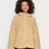 Monki Damen Winterjacke - Beige Medium Dusty