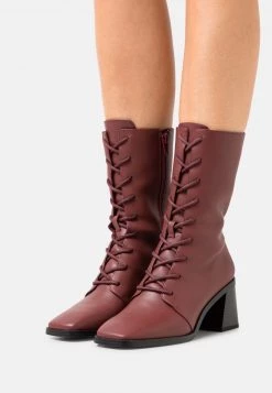 Monki ELMA BOOT VEGAN - Schnürstiefel - Red | Damen