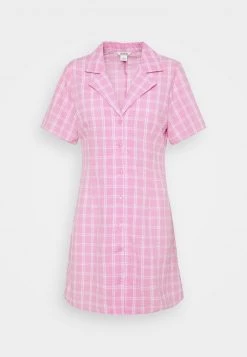 Monki Damen Blusenkleid - Pink Check