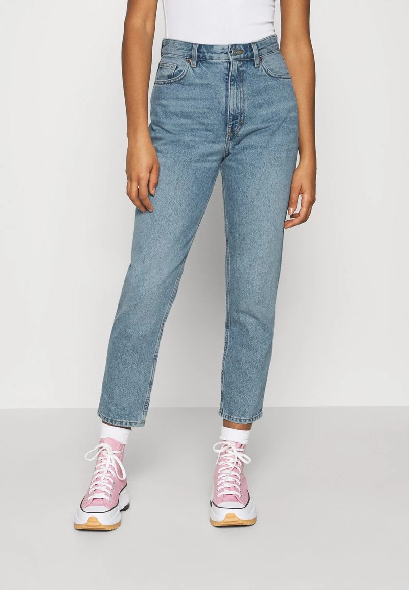 Monki Damen TAIKI - Jeans Straight Leg - Blue Dusty Light 1 Monki Damen TAIKI - Jeans Straight Leg - Blue Dusty Light