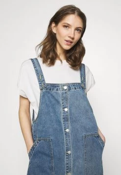 Monki Damen Jeanskleid - Blue Medium Dusty -Monki Verkäufe 2022 ef4decf6e8964be8889fab186eaf5143