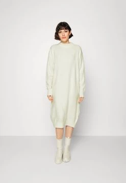 Monki Damen Strickkleid - White Light