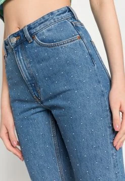 Monki Damen KIMONO - Jeans Straight Leg - Blue Dusty Light -Monki Verkäufe 2022 ef98b2598ce949abad991d97667705c5