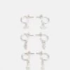 Monki Damen HAYLEE EARRINGS 3 PACK - Ohrringe - Silver-coloured