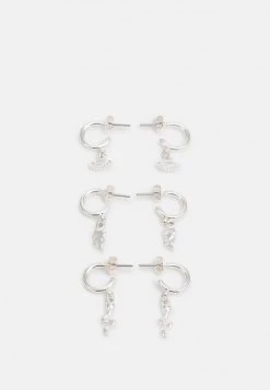Monki Damen HAYLEE EARRINGS 3 PACK - Ohrringe - Silver-coloured