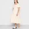 Monki Damen Freizeitkleid - Yellow Solid
