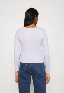 Monki Damen Langarmshirt - Lilac Purple Dusty Light Solid -Monki Verkäufe 2022 f1f3b3229537411789e33b76f610f79b