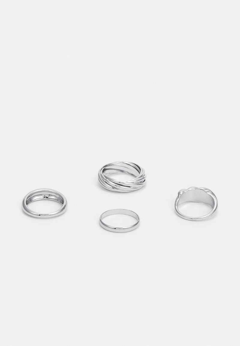 Monki Damen 4 PACK - Ring - Silver-coloured 2 Monki Damen 4 PACK - Ring - Silver-coloured – Bild 2