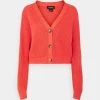Monki Damen Strickjacke - Orange Medium