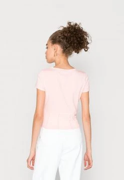 Monki Damen T-Shirt Basic - Pink -Monki Verkäufe 2022 f3546a88a5bb46a5bb7322c1e42607d5