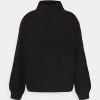Monki Damen Strickpullover - Black Dark