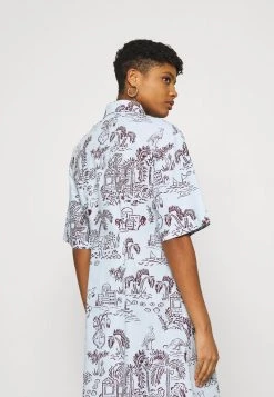 Monki Damen Blusenkleid - Light Blue -Monki Verkäufe 2022 f5512703a3de4832b42780de765c6341