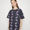 Monki T-Shirt Print - Blue | Damen