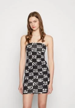 Monki Damen Jerseykleid - Black Dark