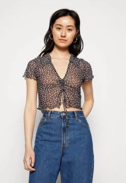 Monki Damen Bluse - Black/white -Monki Verkäufe 2022 f7e6790dbb614671a0fee9af484fe521