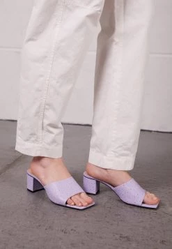 Monki Damen Pantolette Hoch - Lilac Purple Dusty Light -Monki Verkäufe 2022 f85ffb2537ea429396bd74683f484878
