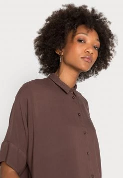 Monki Damen Hemdbluse - Mole Dark -Monki Verkäufe 2022 fa3a258816ce4fcbb229694cf9043099