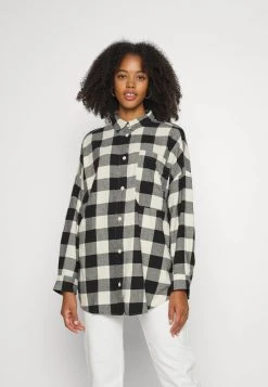 Monki Damen Hemdbluse - Black