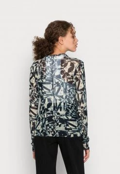 Monki Damen Langarmshirt - Blue Dark/ettoregraphic -Monki Verkäufe 2022 fab7d3516d344aa4843127c8884fdb0e