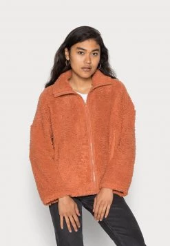Monki Damen Fleecejacke - Orange